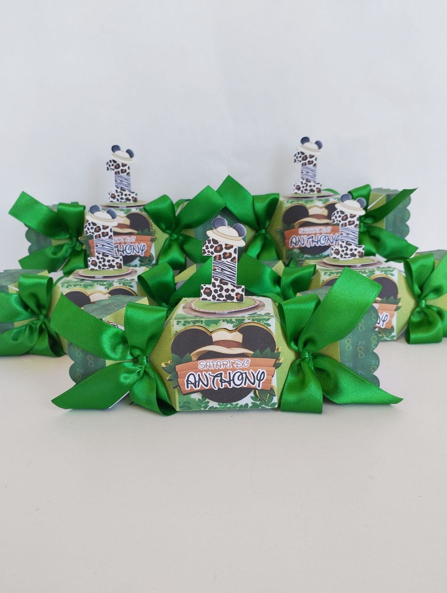 Kit 10 caixinhas Bala Personalizadas- Tema M.i.c.k.e.y Safari - Image 2