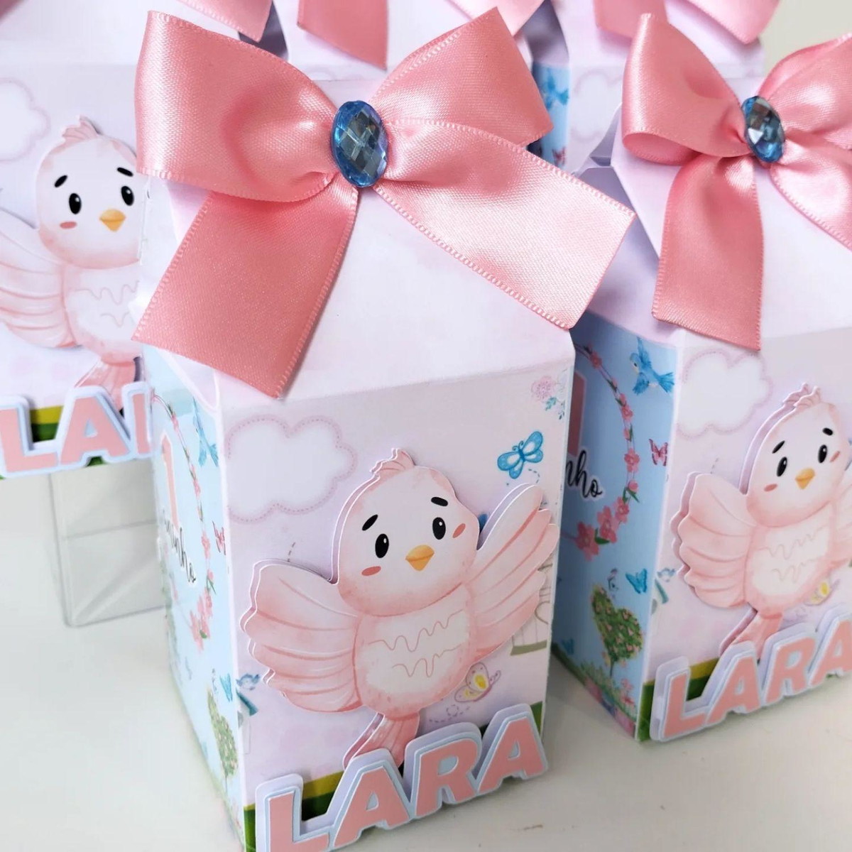 Kit 10 caixinhas Milk Box Personalizada - Tema Jardim Encantado