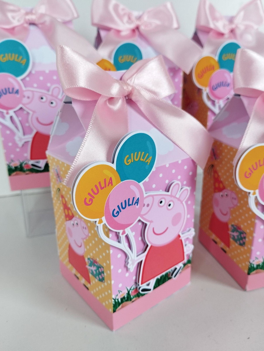 Kit 10 caixinhas Milk Box – Tema P.e.p.p.a P.i.g