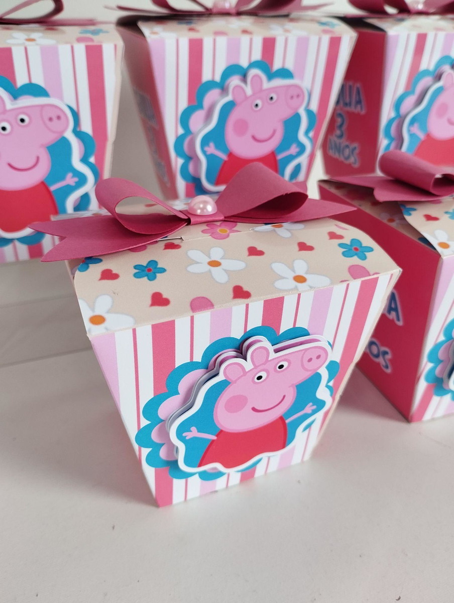 Kit 10 caixinhas Sushi – Tema P.e.p.p.a P.i.g