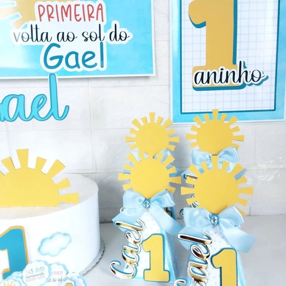 Kit Festa Mesversário - Tema 365 Sorrisos x uma volta ao sol - Image 2