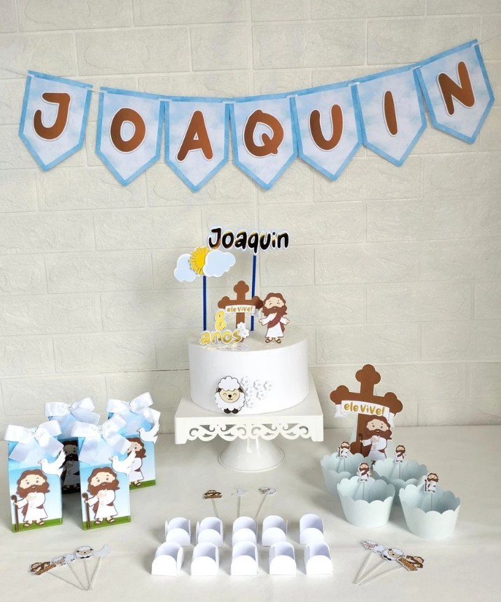 Kit Festa Mesversário - Tema Jesus