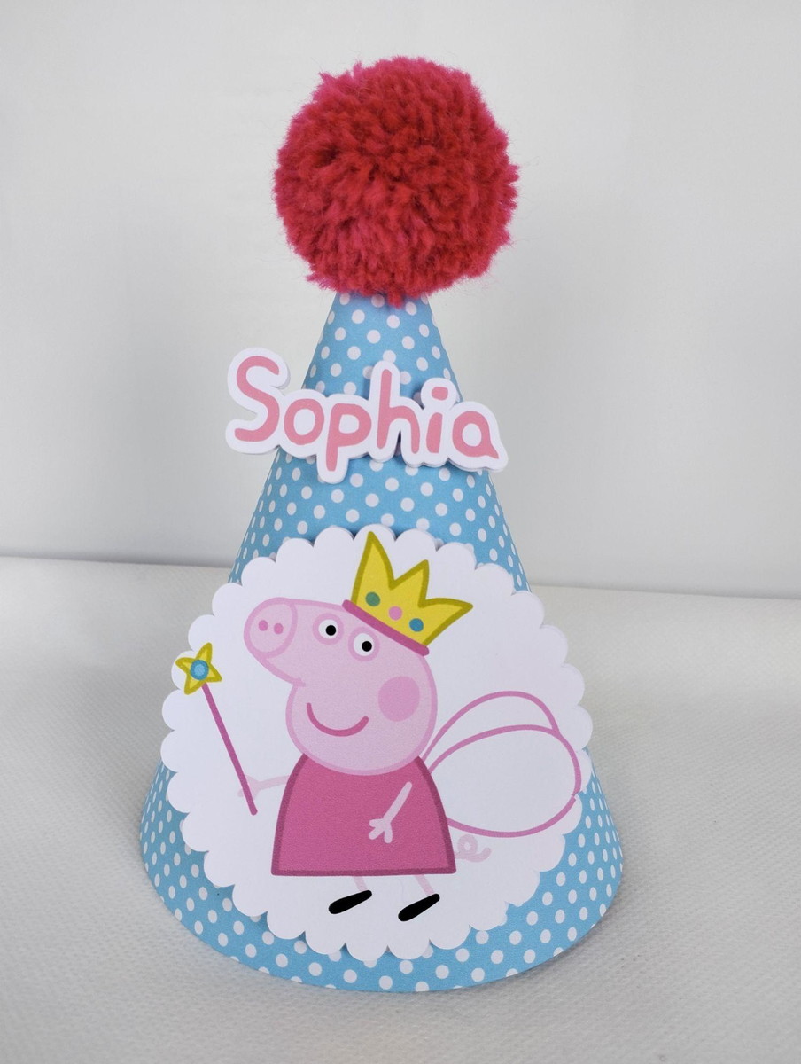 Kit 10 Chapeuzinhos de Aniversário Personalizado – Tema P.e.p.p.a P.i.g