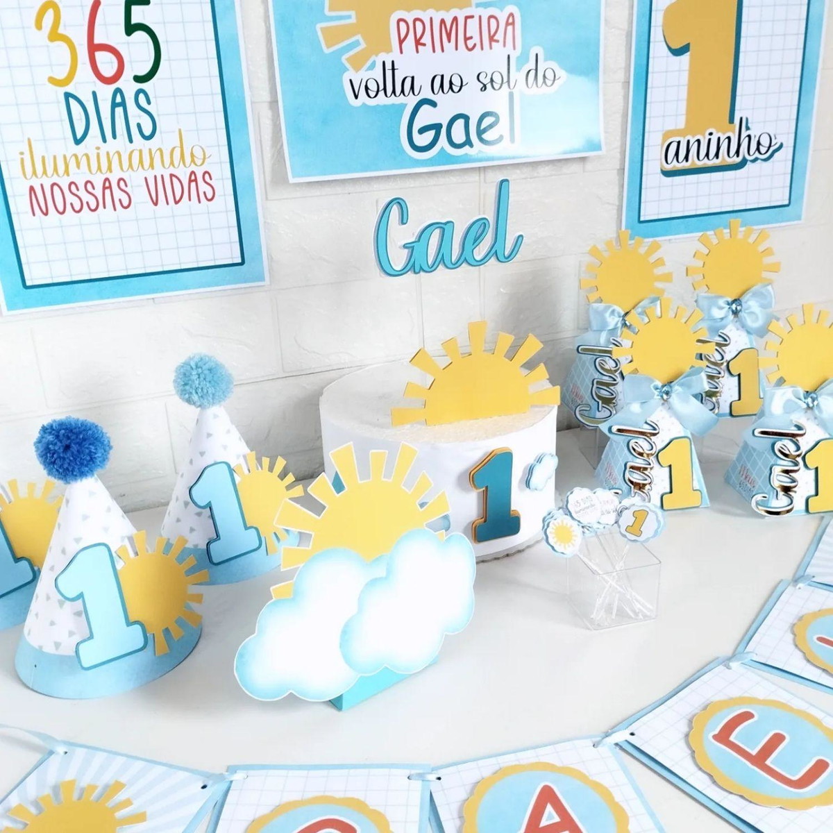 Kit Festa Mesversário - Tema 365 Sorrisos x uma volta ao sol - Image 5