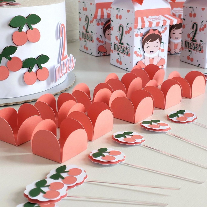 Kit Festa Mesversário – Tema Cerejinha - Image 2