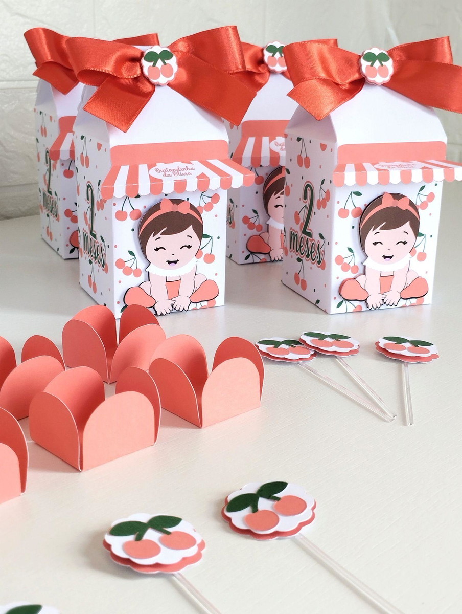 Kit Festa Mesversário – Tema Cerejinha - Image 4