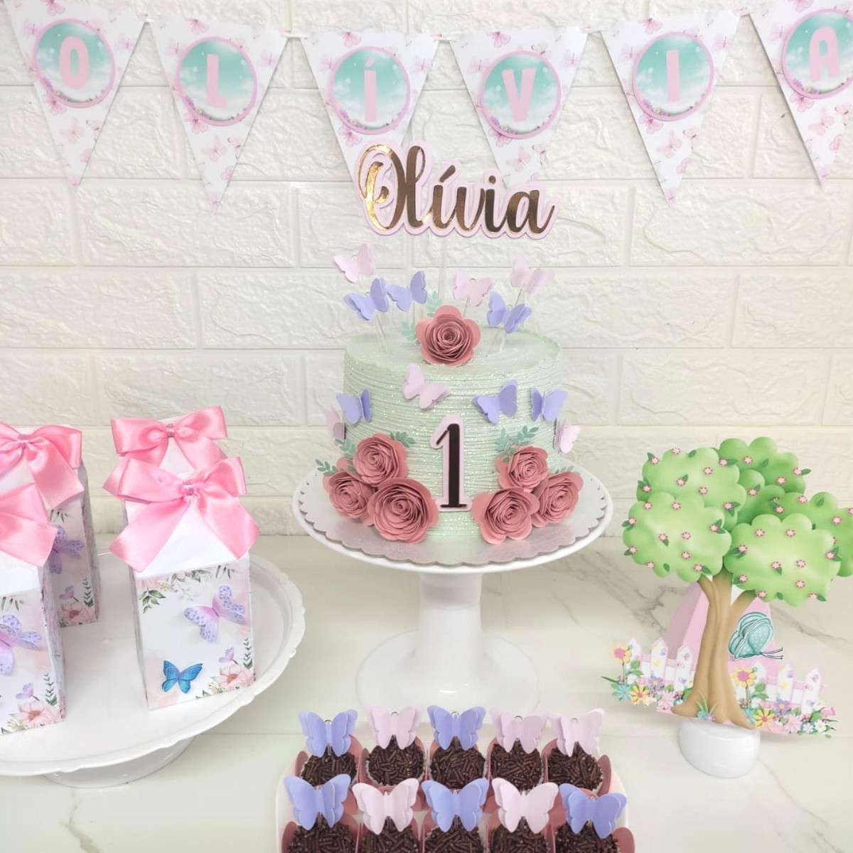 Kit Festa Mesversário - Tema Jardim Encantado