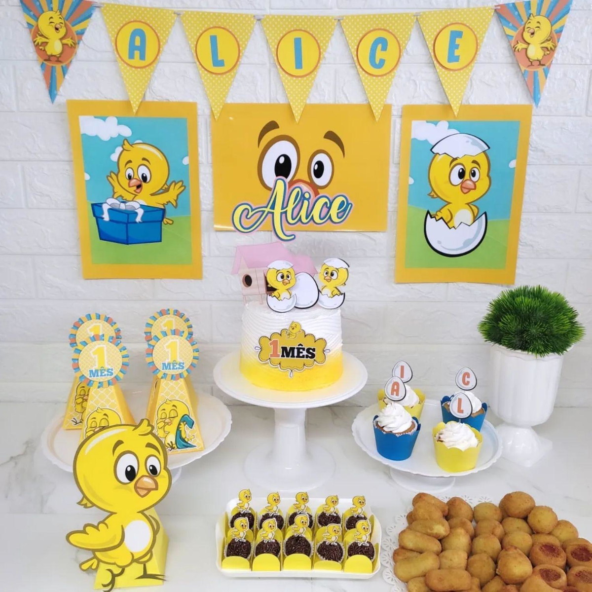 Kit Festa Mesversário - Tema Pintinho Amarelinho - Image 5