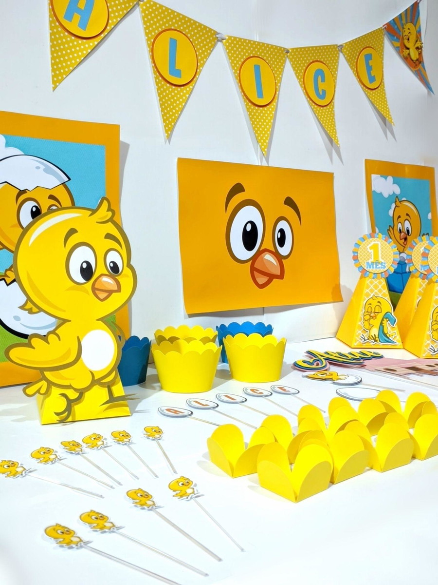 Kit Festa Mesversário - Tema Pintinho Amarelinho - Image 3