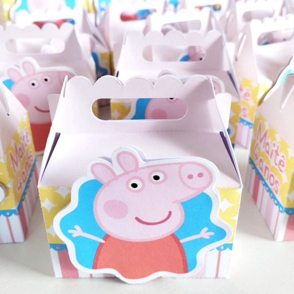 Kit 10 caixinhas Lanchinho Personalizadas - Tema P.e.p.p.a - Image 2
