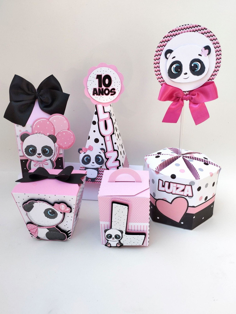Kit Festa Personalizada - Tema Panda