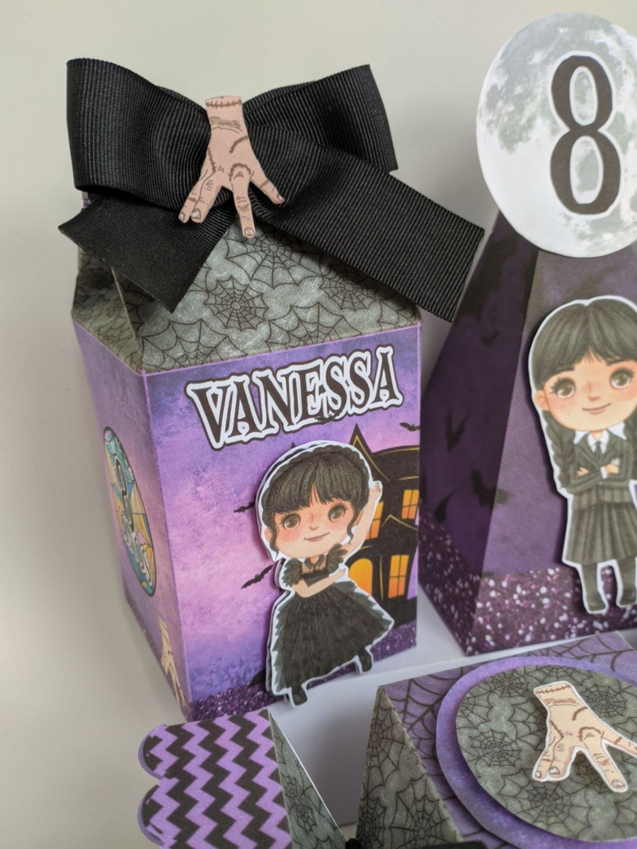 frete reduzido Kit Festa Personalizada - Tema Wandinha - Image 2