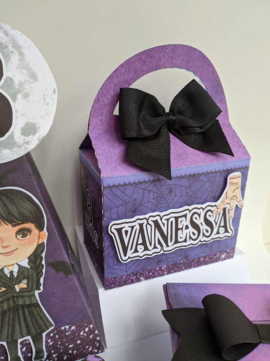 frete reduzido Kit Festa Personalizada - Tema Wandinha - Image 4