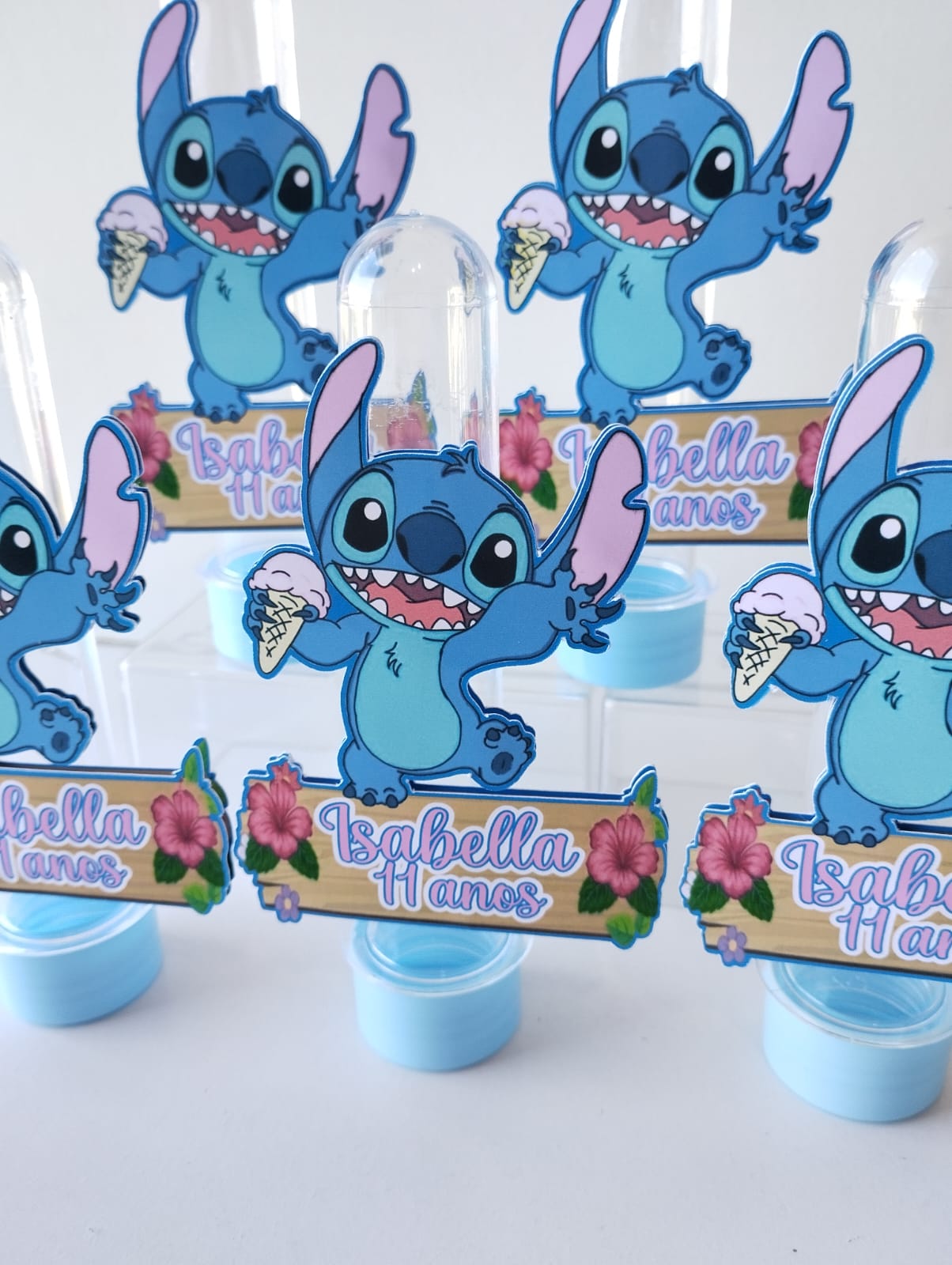 Kit 10 Tubetes Personalizados - Tema Stitch