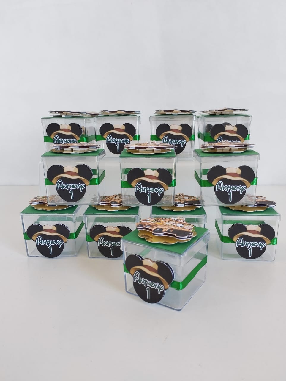 Kit 10 Caixinhas Acrílicas Personalizadas - Tema M.i.c.k.e.y Safari - Image 2