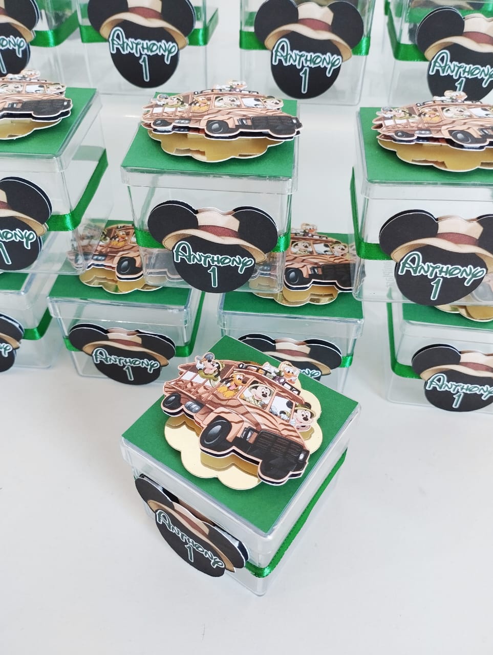 Kit 10 Caixinhas Acrílicas Personalizadas - Tema M.i.c.k.e.y Safari - Image 3