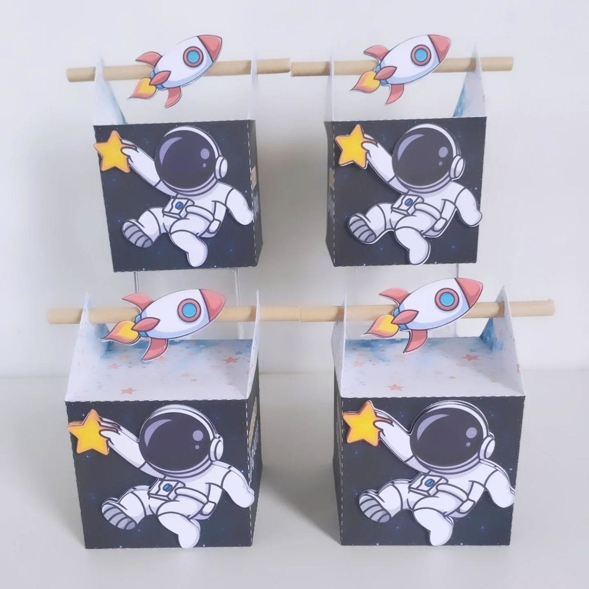 Kit 10 caixinhas Canudo Personalizada – Tema Astronauta - Image 2